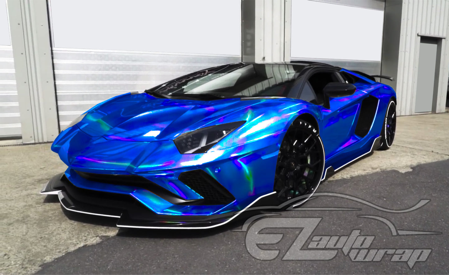Holographic Blue Vinyl Wrap