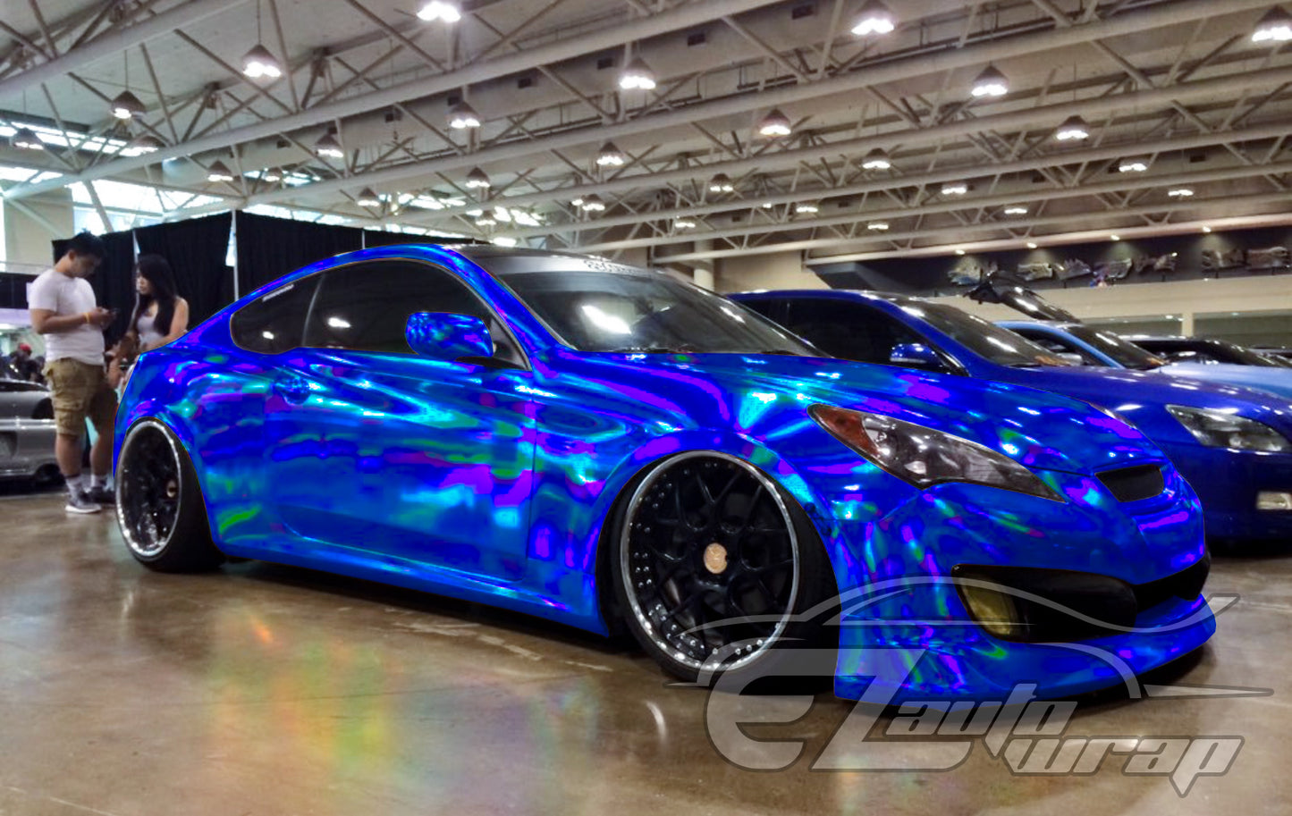 Holographic Blue Vinyl Wrap