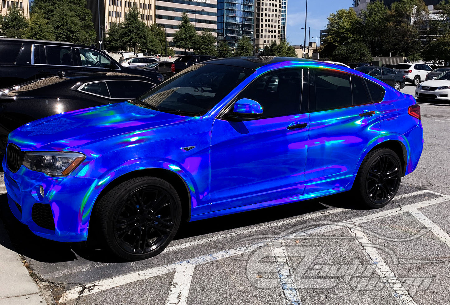 Holographic Blue Vinyl Wrap