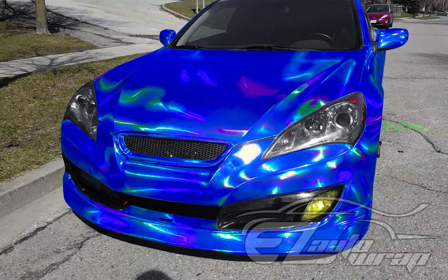 Holographic Blue Vinyl Wrap