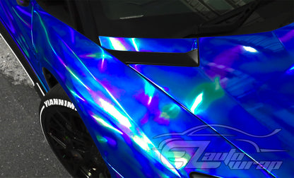 Holographic Blue Vinyl Wrap