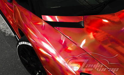 Holographic Red Vinyl Wrap