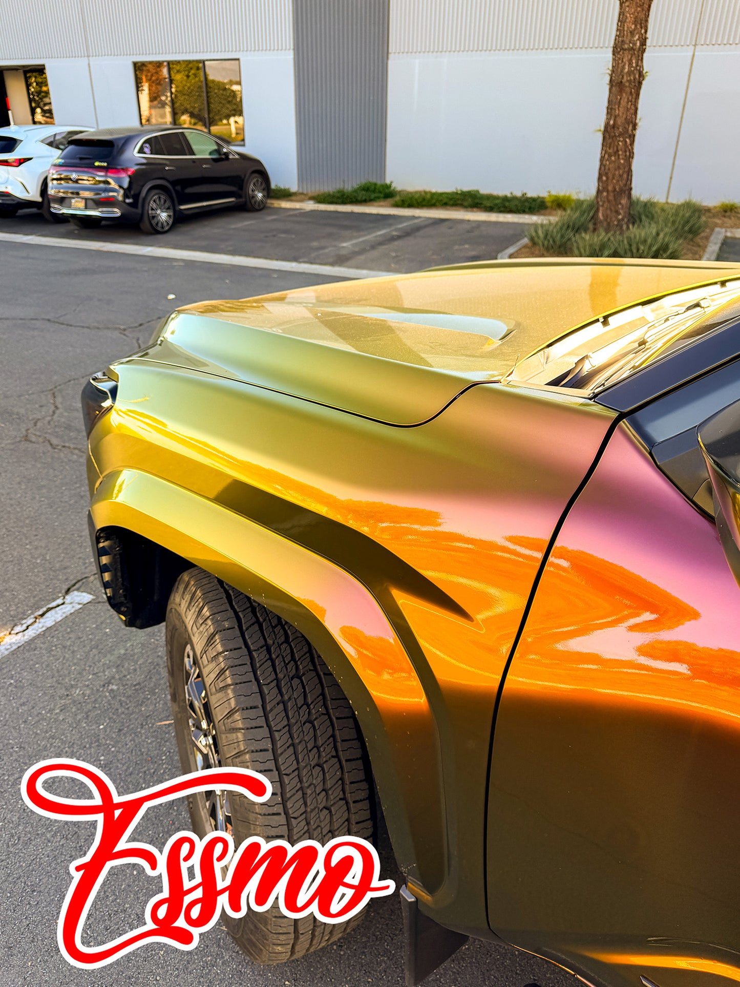 PET Galaxy Dust Gloss Phoenix Blaze Vinyl Wrap
