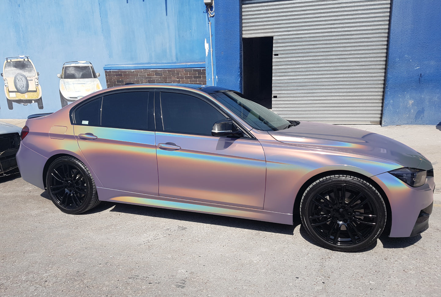 Laser Flip Gloss Gunmetal Gray Vinyl Wrap