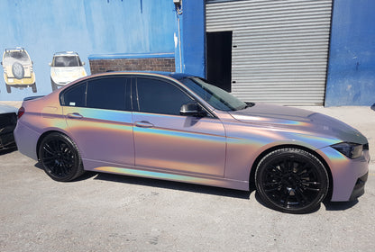 Laser Flip Gloss Gunmetal Gray Vinyl Wrap