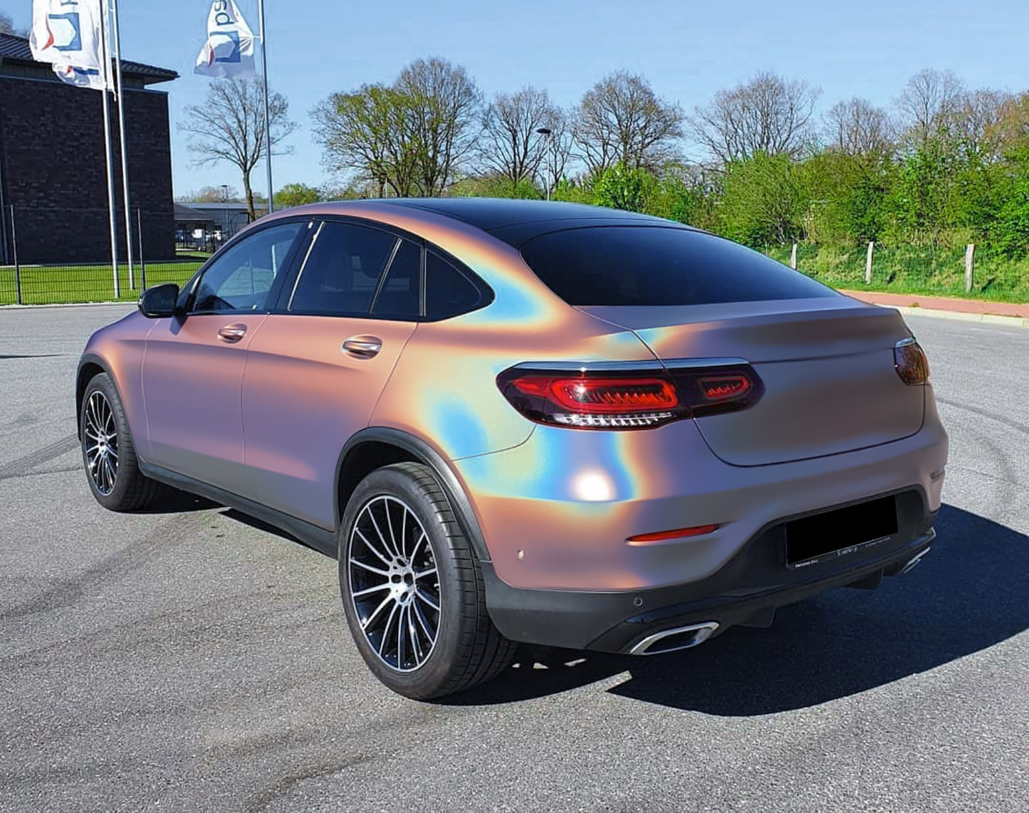 Laser Flip Gloss Gunmetal Gray Vinyl Wrap