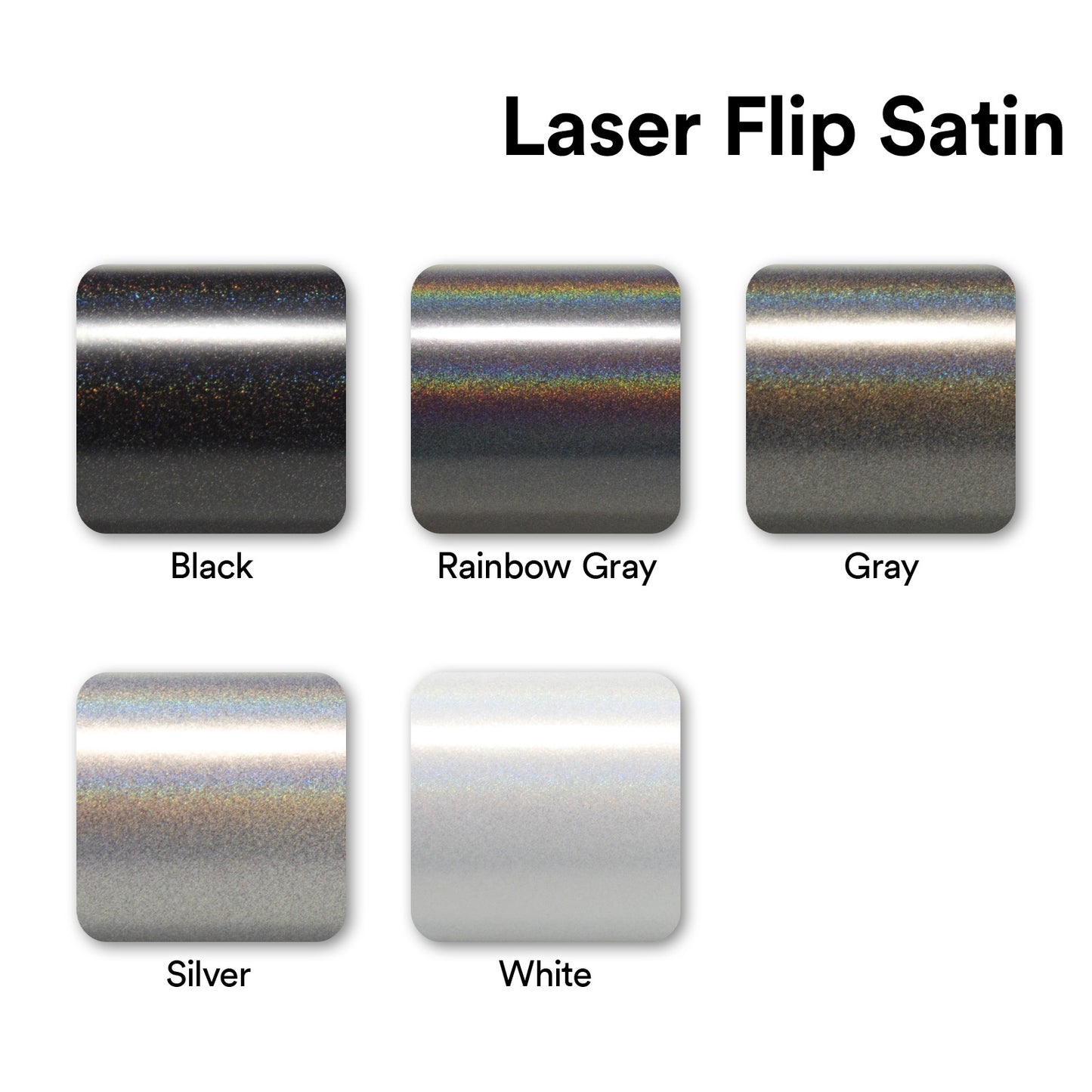Laser Flip Satin Silver Vinyl Wrap