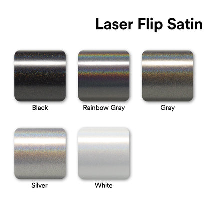 Laser Flip Satin Silver Vinyl Wrap
