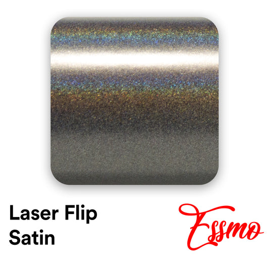 Laser Flip Satin Gray Vinyl Wrap