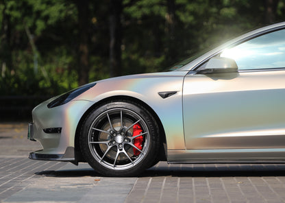 Laser Flip Satin Silver Vinyl Wrap