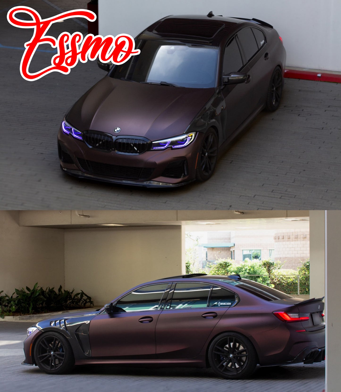 Matte Metallic Blackish Red Vinyl Wrap