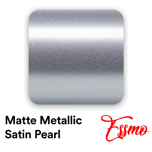 Matte Metallic Satin Pearl Silver Vinyl Wrap