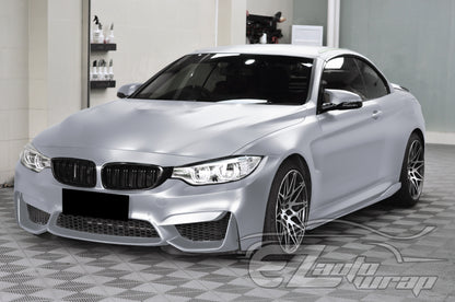Matte Metallic Satin Pearl Silver Vinyl Wrap