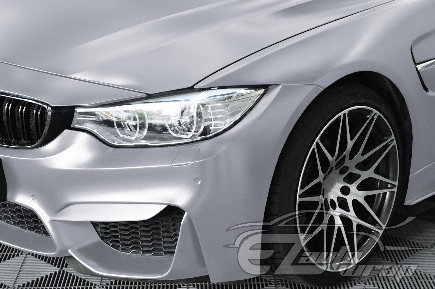Matte Metallic Satin Pearl Silver Vinyl Wrap