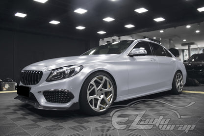 Matte Metallic Satin Pearl Silver Vinyl Wrap