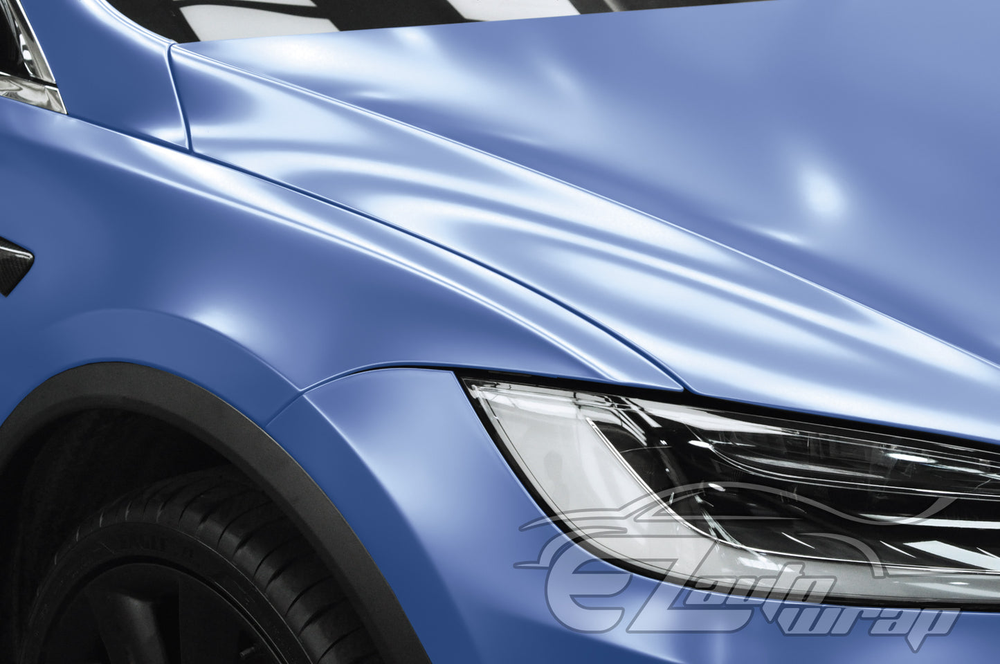 Matte Metallic Satin Pearl Frosted Blue Vinyl Wrap
