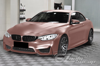 Matte Metallic Satin Pearl Rose Gold Vinyl Wrap