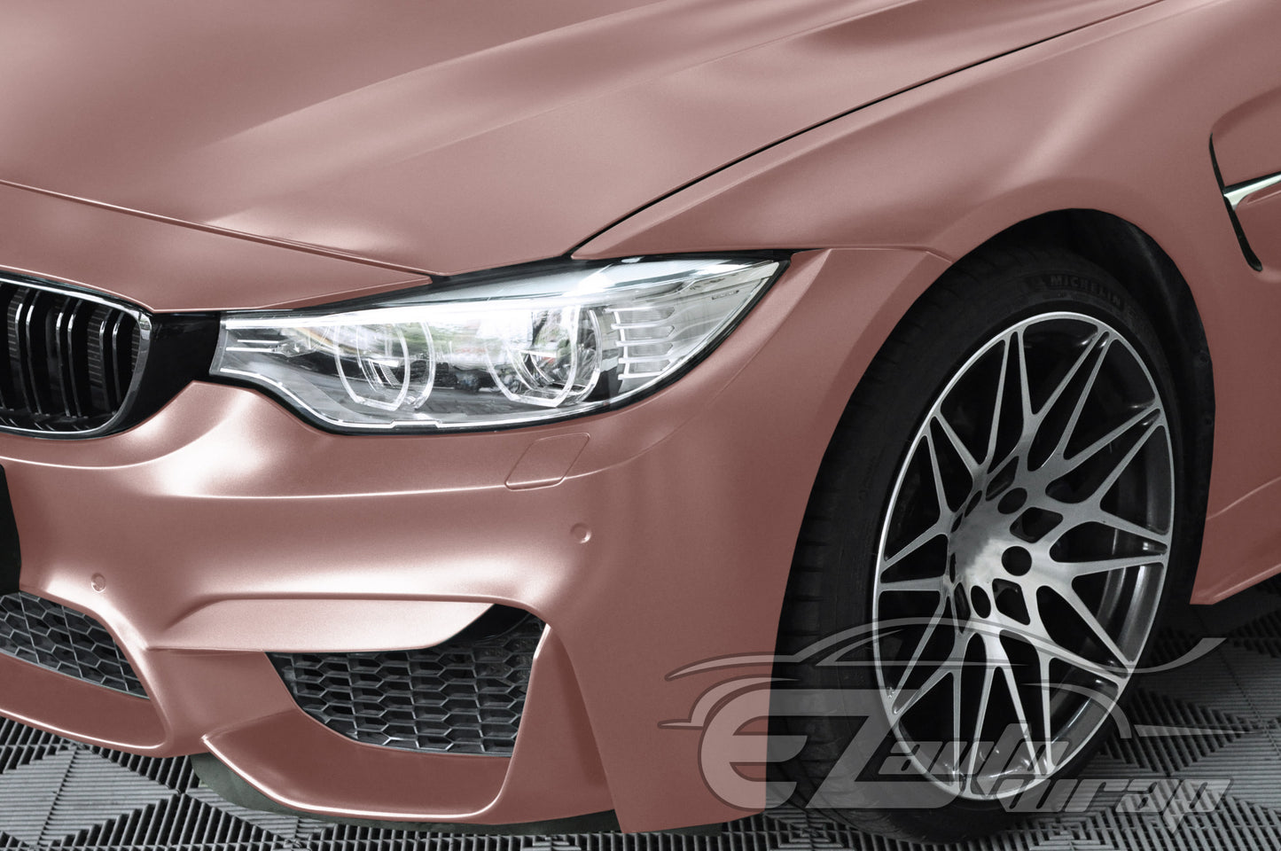 Matte Metallic Satin Pearl Rose Gold Vinyl Wrap