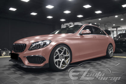 Matte Metallic Satin Pearl Rose Gold Vinyl Wrap
