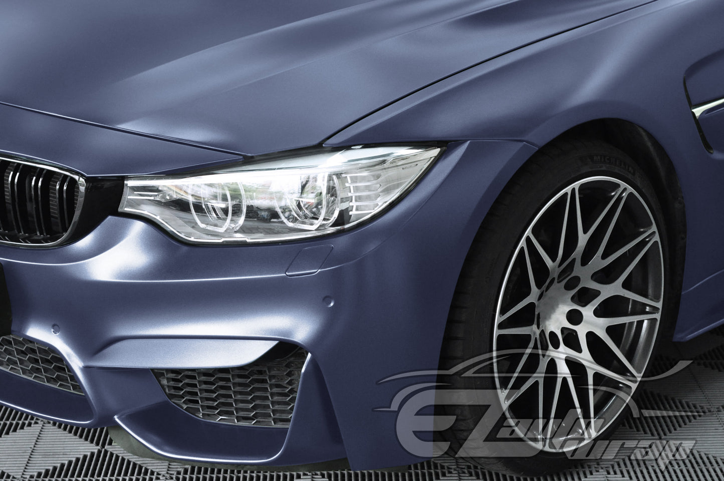 Matte Metallic Satin Pearl Thundercloud Blue Vinyl Wrap