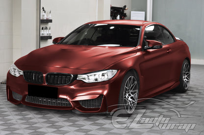 Matte Metallic Satin Pearl Burgundy Vinyl Wrap