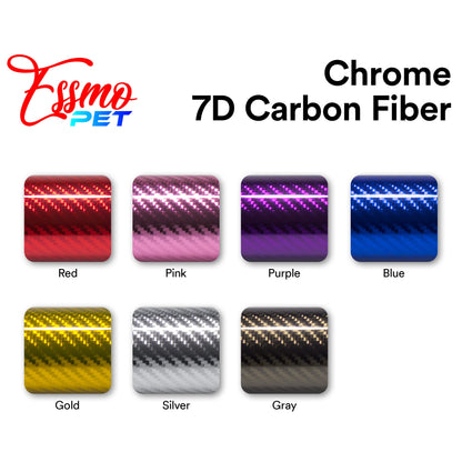 PET Chrome 7D Carbon Fiber Gray Vinyl Wrap