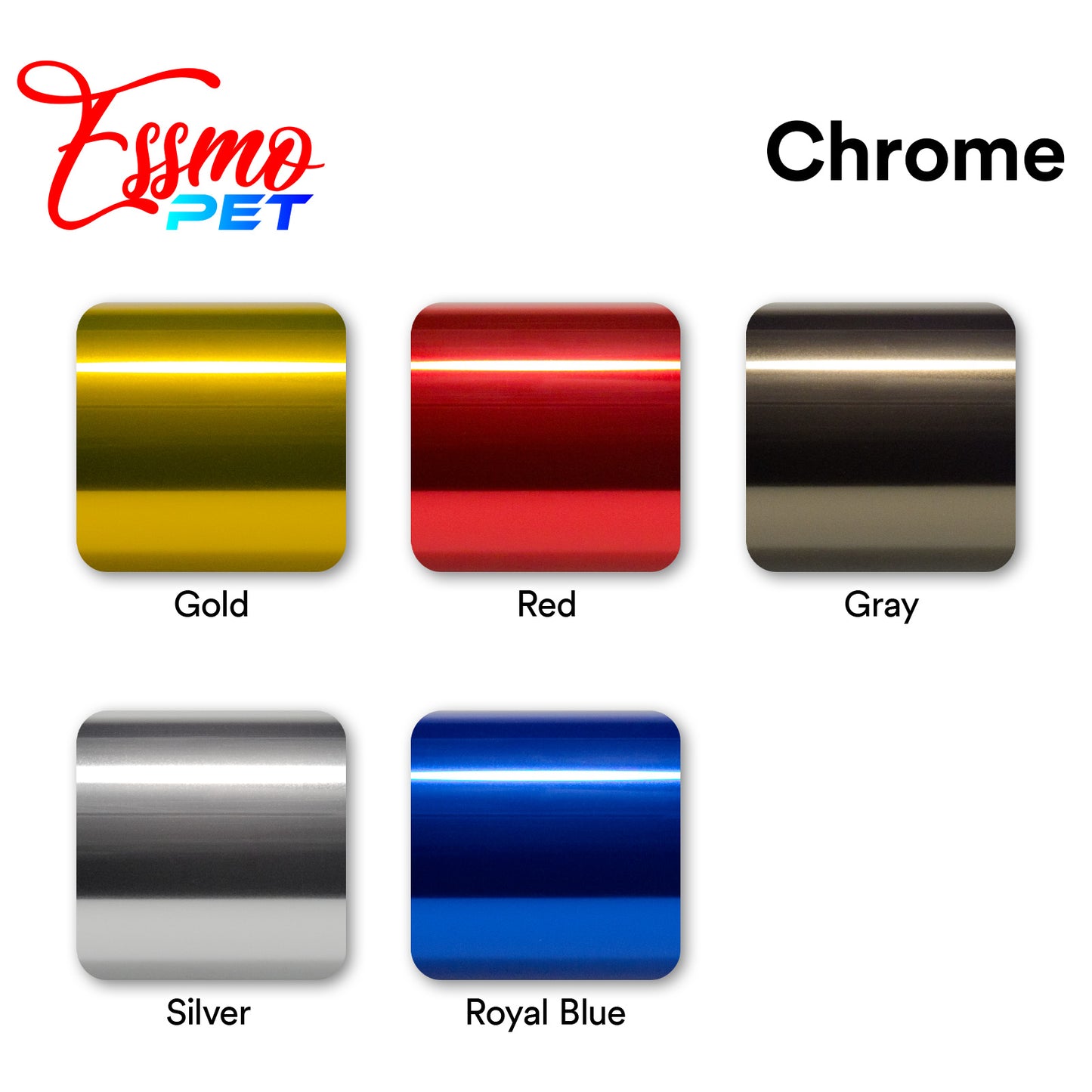 PET Chrome Gold Vinyl Wrap