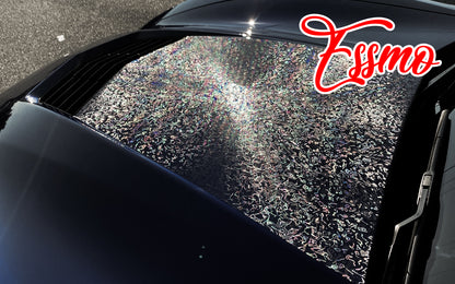 PET Damascus Forged Satin Black Vinyl Wrap