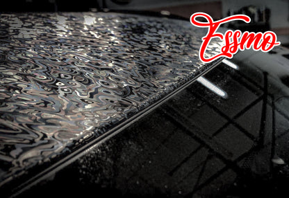 PET Damascus Forged Satin Black Vinyl Wrap