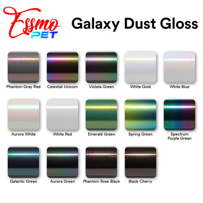 PET Galaxy Dust Gloss Phantom Gray Red Vinyl Wrap