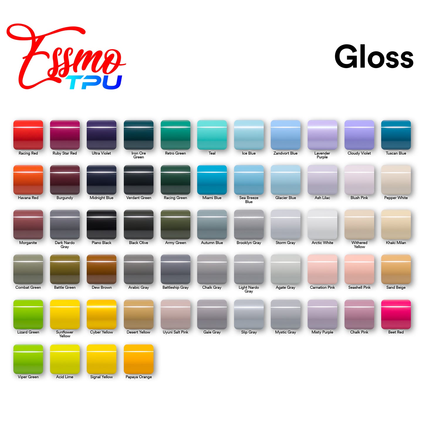 Gloss Metallic Black Dry Apply PPF TPU Paint Protection Film