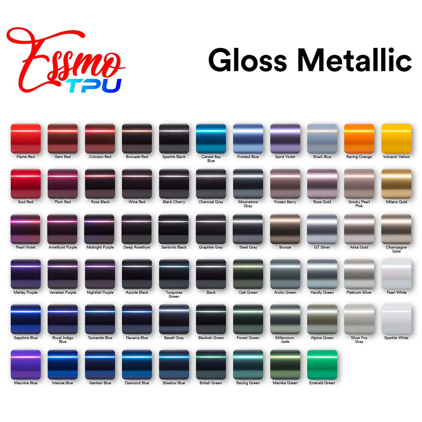 Gloss Metallic Frosted Blue Dry Apply PPF TPU Paint Protection Film