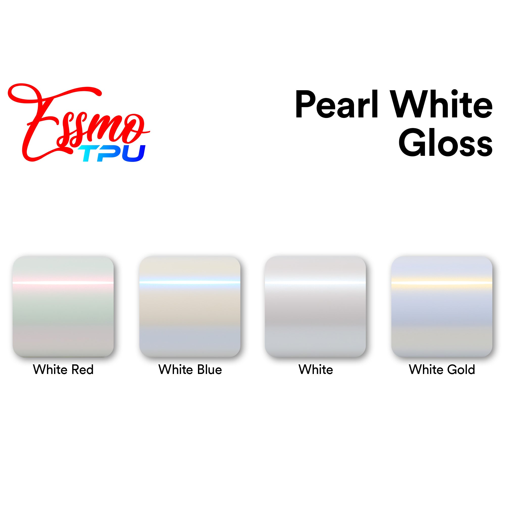 Pearl White Gloss White Dry Apply PPF TPU Paint Protection Film – Essmo ...