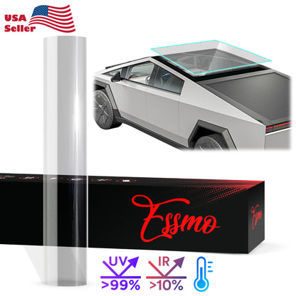 PPF Paint Protection Film Security Uncut for Tesla Glass Sunroof Clear Bra VLT70% UV99% Block Windshield
