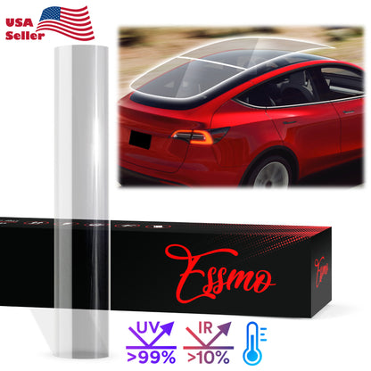 PPF Paint Protection Film Security Uncut for Tesla Glass Sunroof Clear Bra VLT70% UV99% Block Windshield