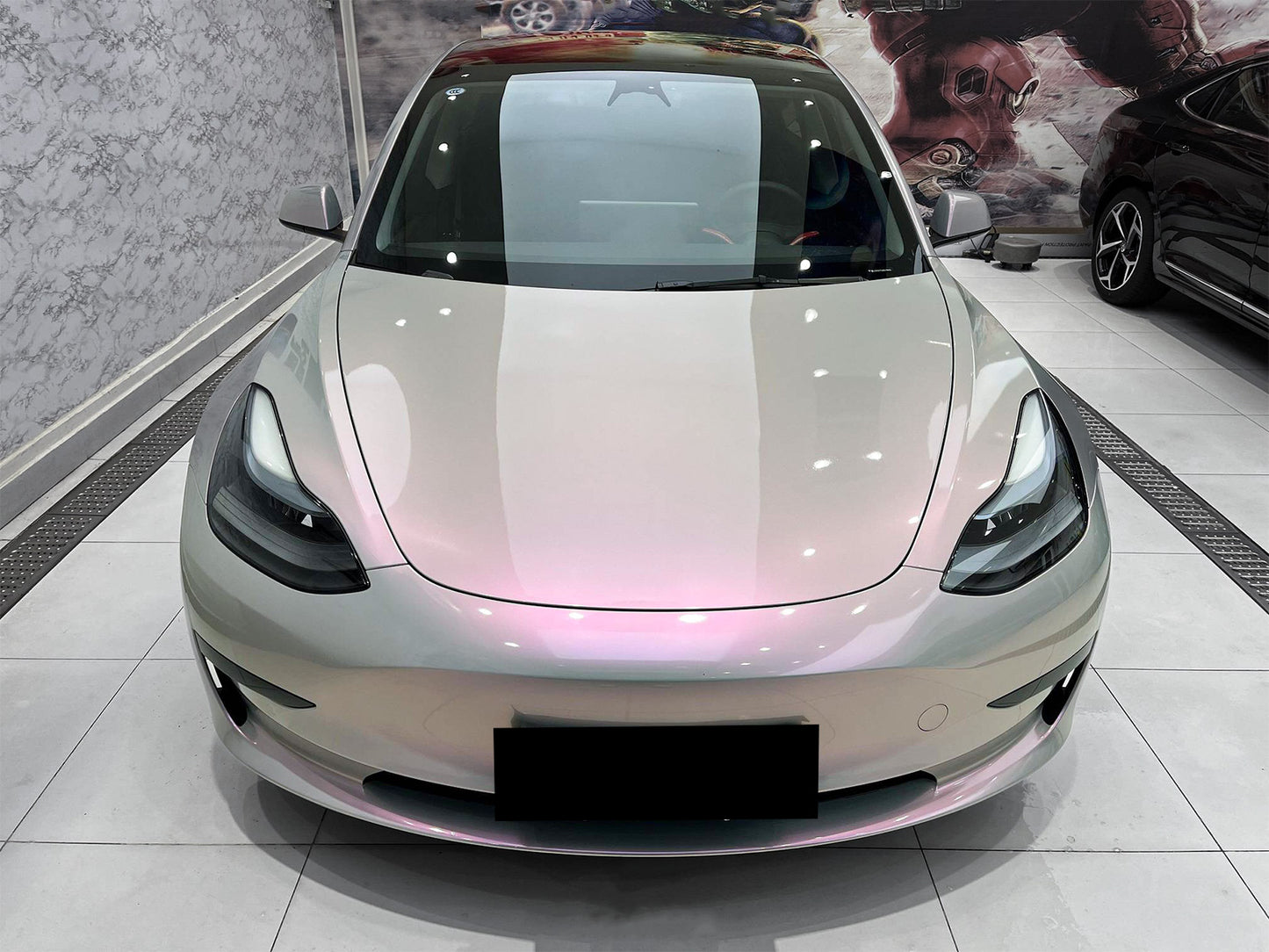 Space Candy Gloss Gray Red Vinyl Wrap