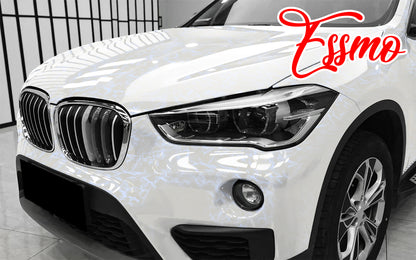 PET Marble Pearl Gloss White Blue Vinyl Wrap