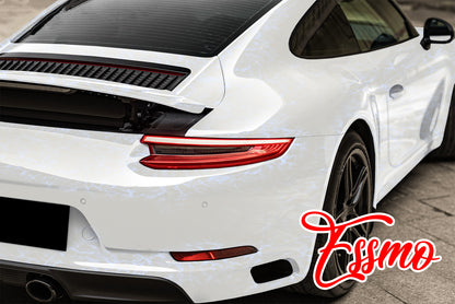 PET Marble Pearl Gloss White Blue Vinyl Wrap