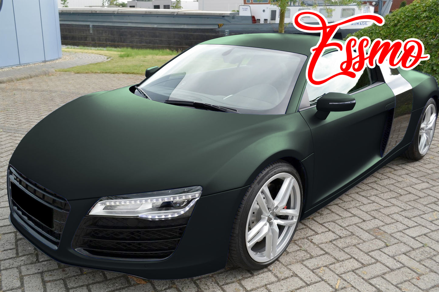 Matte Metallic Jasper Green Dry Apply PPF TPU Paint Protection Film