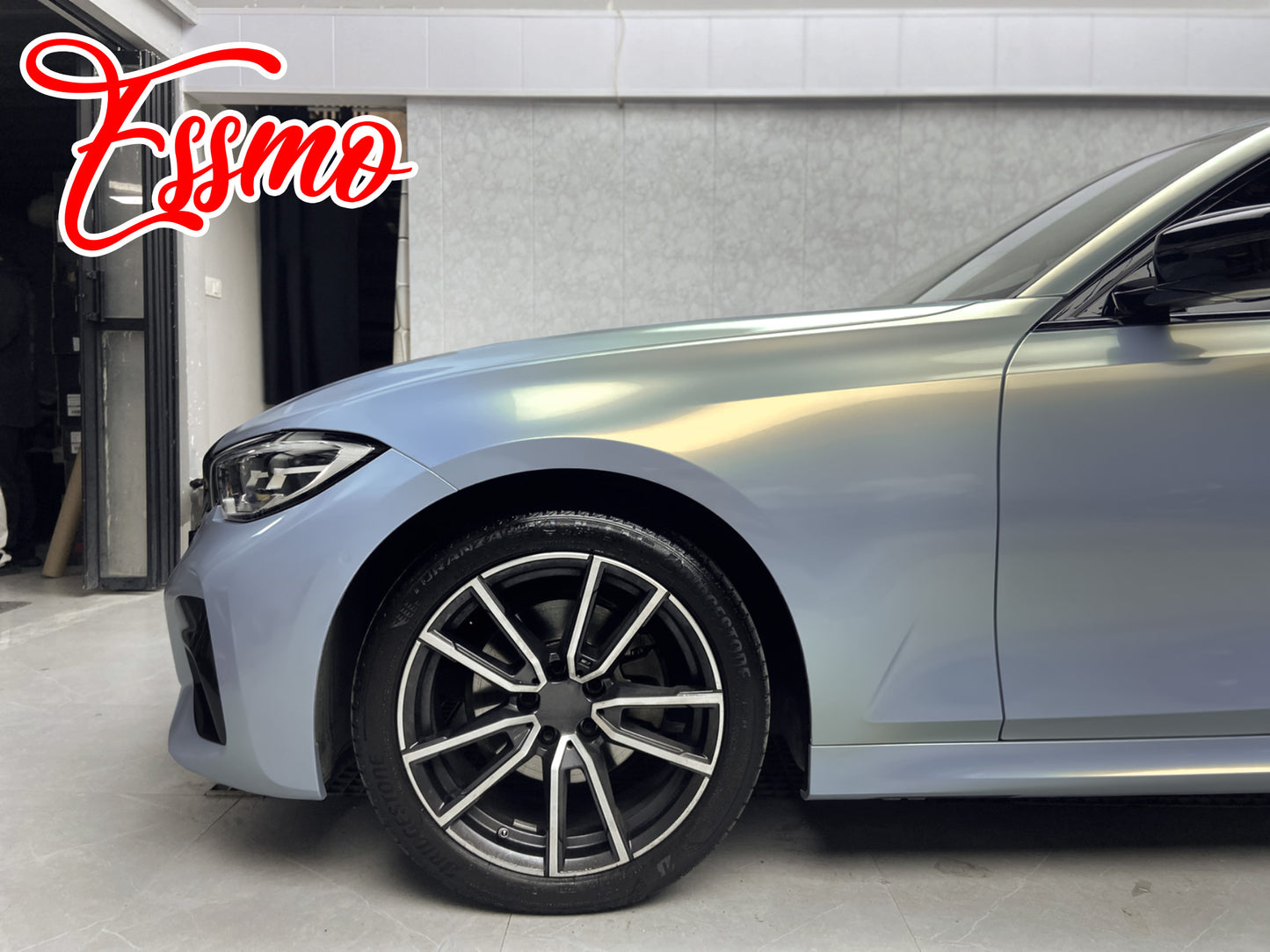 Gloss Metallic Shark Blue Dry Apply PPF TPU Paint Protection Film