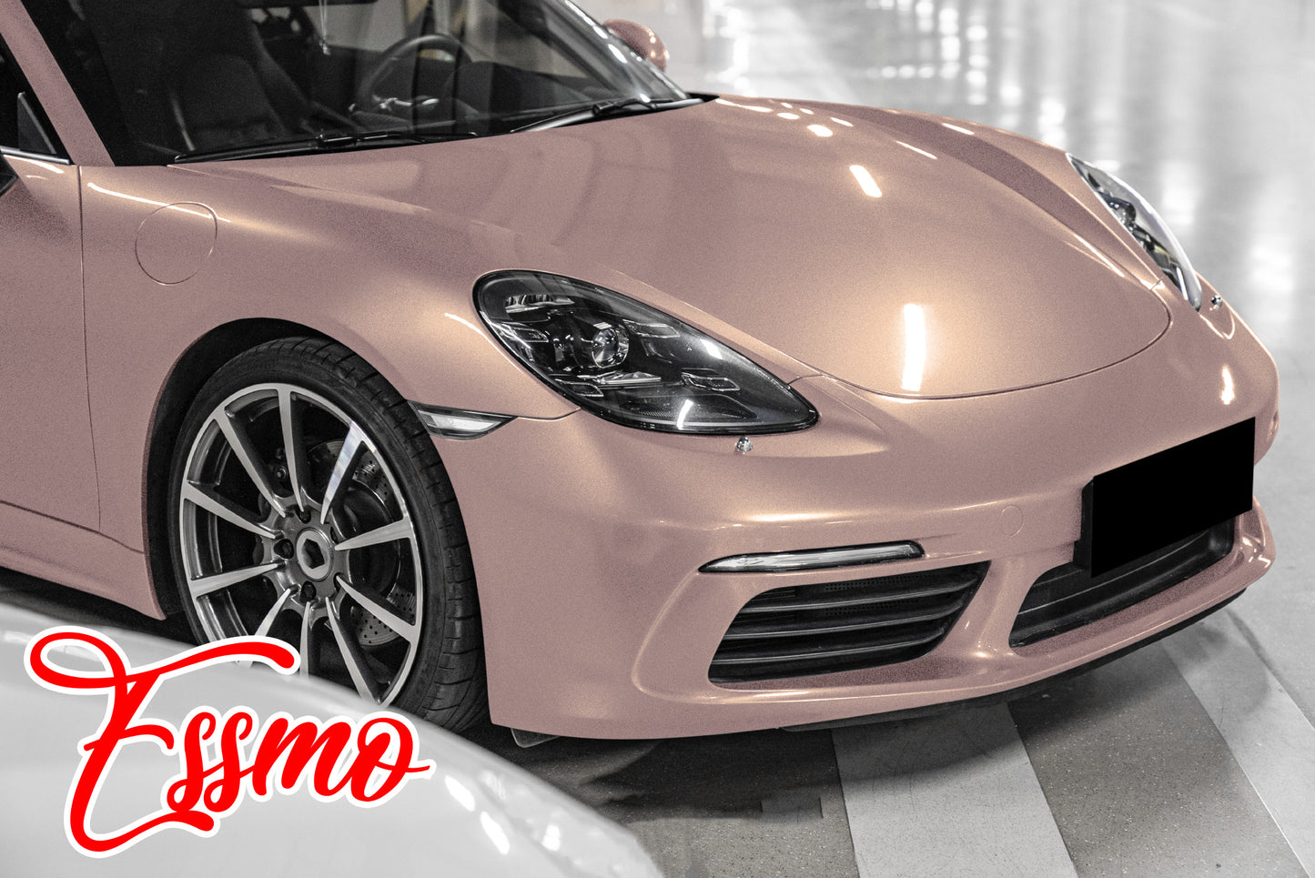 Gloss Metallic Smoky Pearl Pink Dry Apply PPF TPU Paint Protection Film