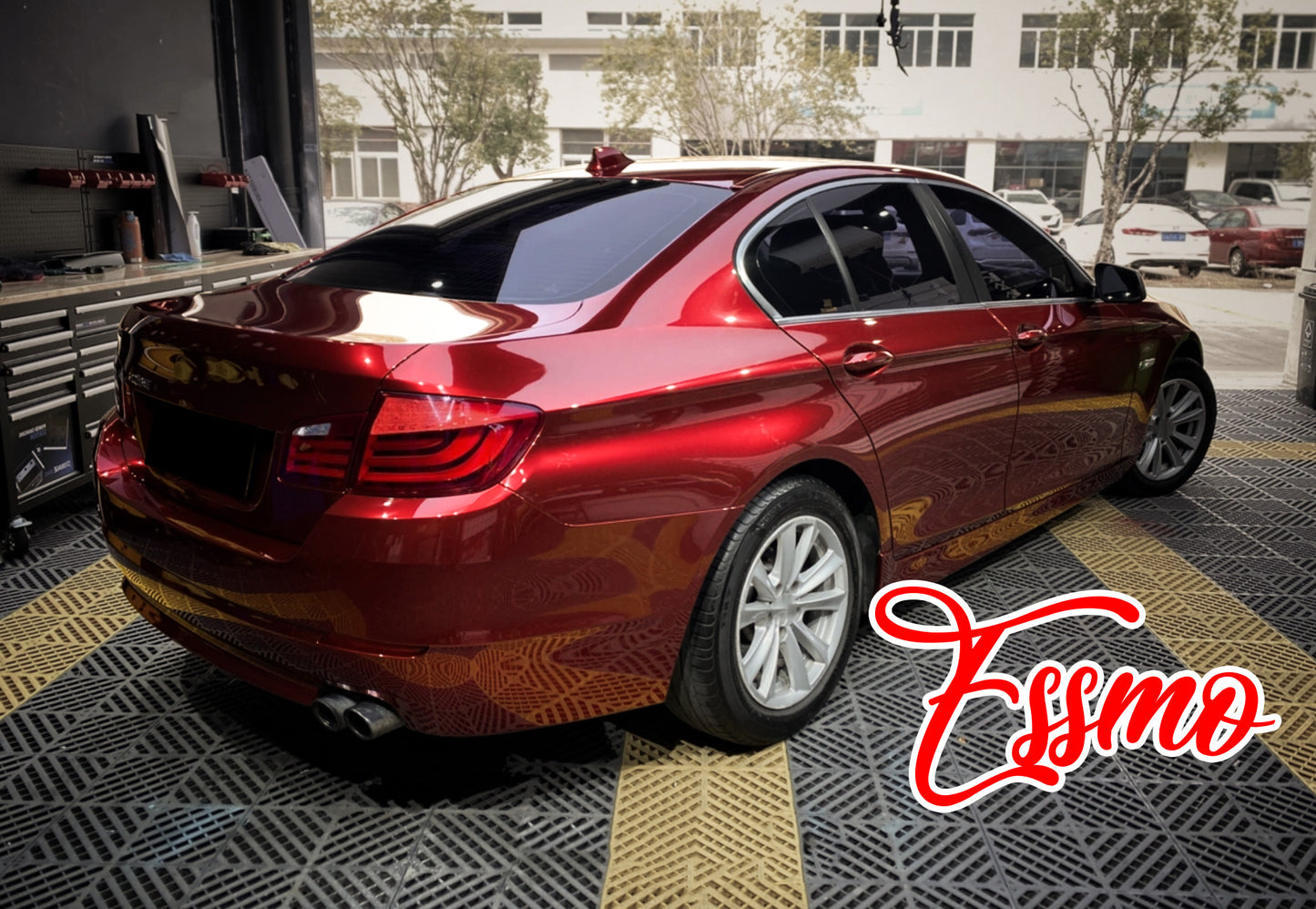 Gloss Metallic Crimson Red Dry Apply PPF TPU Paint Protection Film