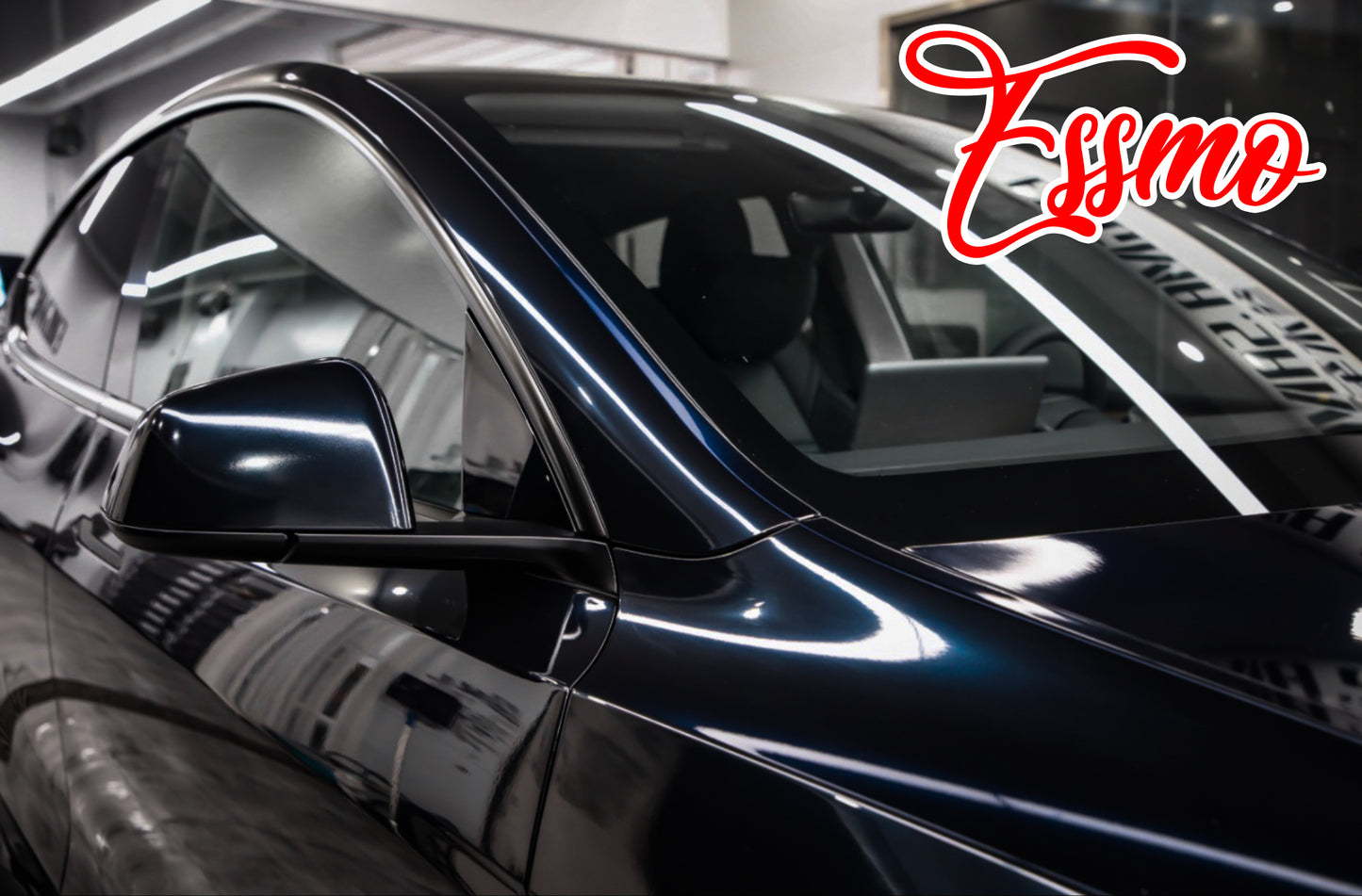 Gloss Metallic Azurite Black Dry Apply PPF TPU Paint Protection Film