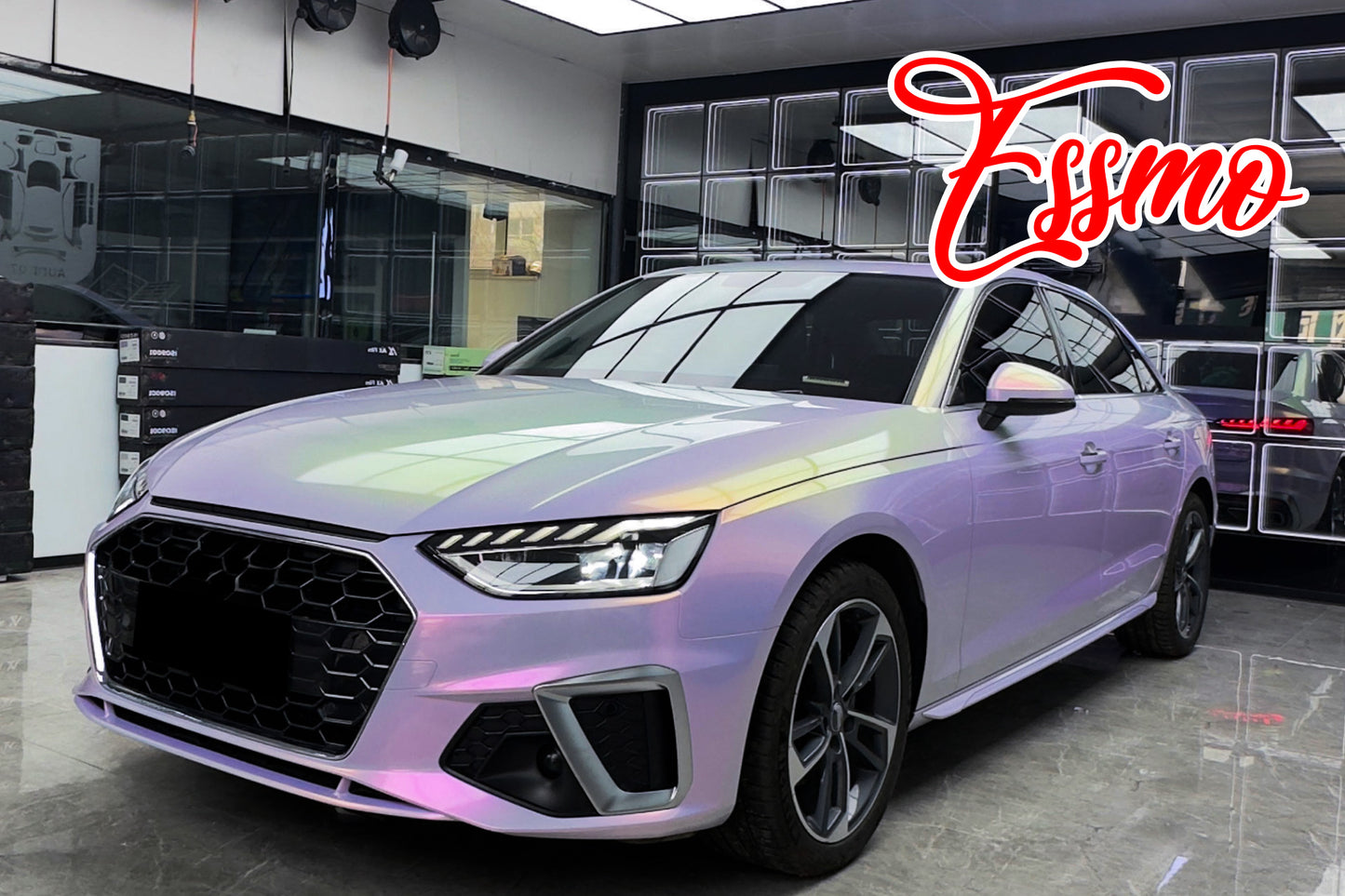 Galaxy Dust Gloss Platinum Red Dry Apply PPF TPU Paint Protection Film