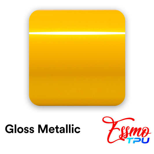 Gloss Metallic Volcanic Yellow Dry Apply PPF TPU Paint Protection Film