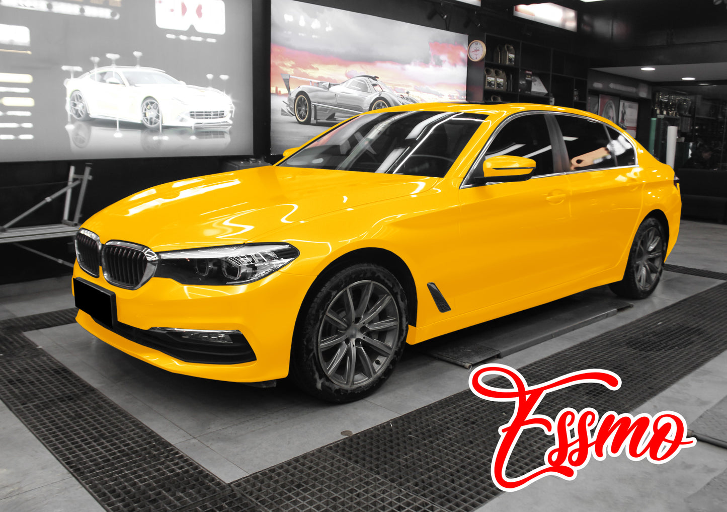 Gloss Metallic Volcanic Yellow Dry Apply PPF TPU Paint Protection Film