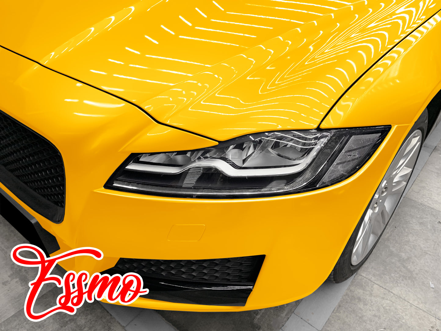 Gloss Metallic Volcanic Yellow Dry Apply PPF TPU Paint Protection Film