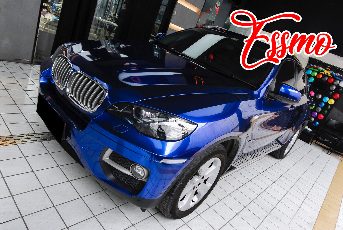 Gloss Metallic Sapphire Blue Dry Apply PPF TPU Paint Protection Film
