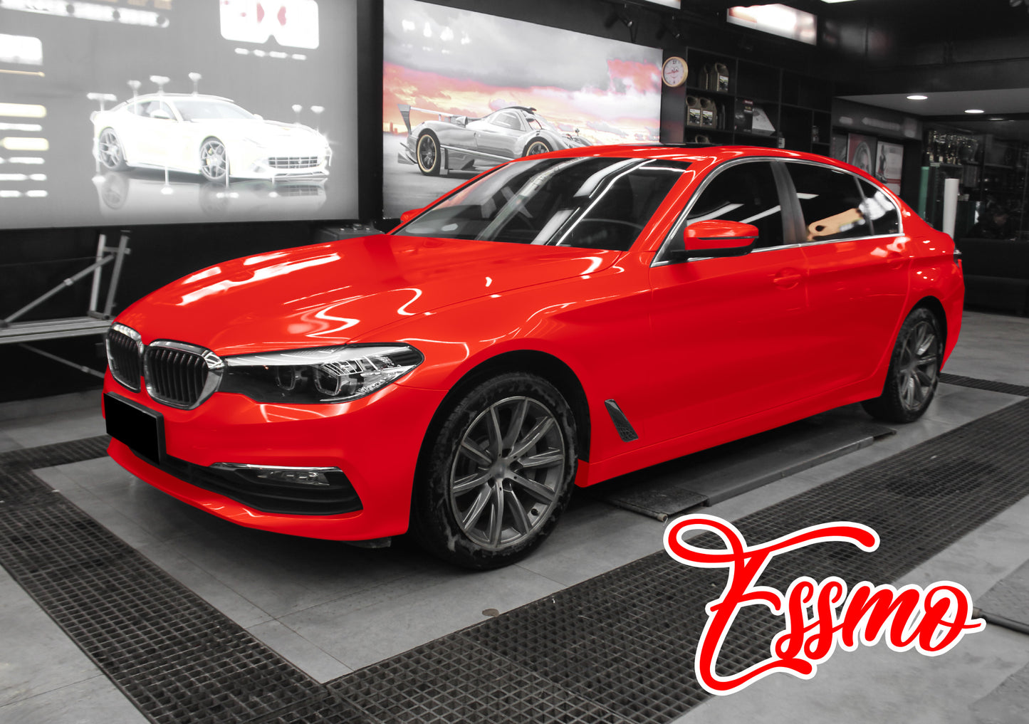 Gloss Metallic Flame Red Dry Apply PPF TPU Paint Protection Film