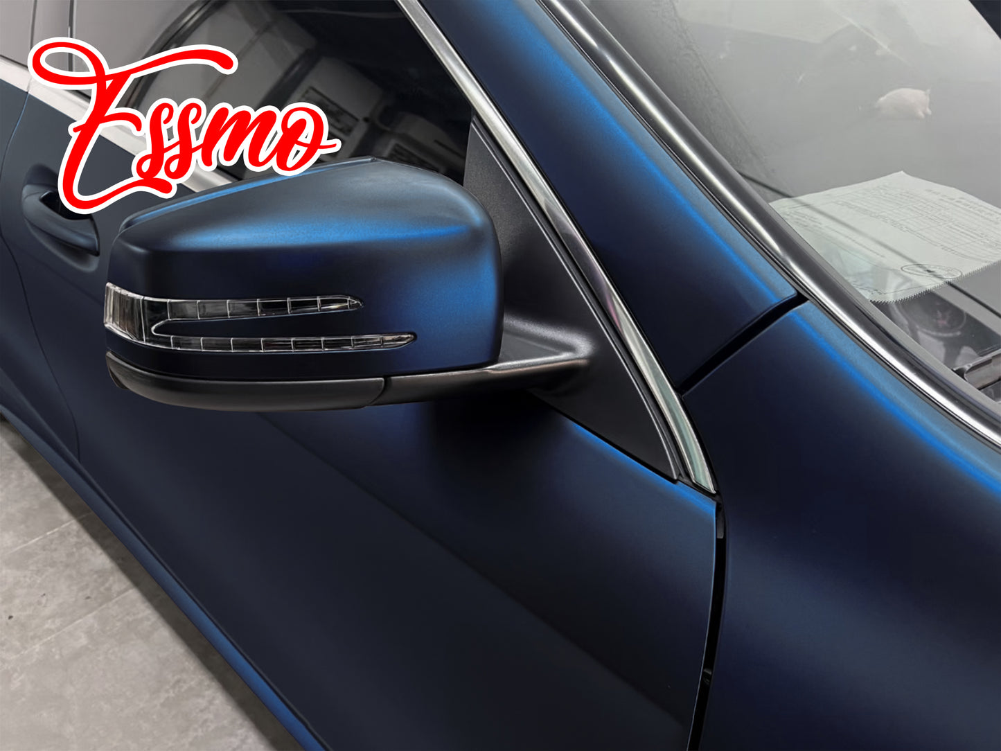 Matte Metallic Shadow Blue Dry Apply PPF TPU Paint Protection Film